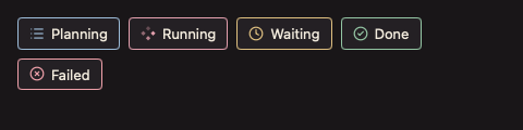 AgentStatus 深色主题渲染快照