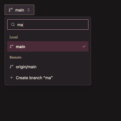 BranchSelector 深色主题渲染快照