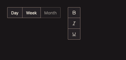 ButtonGroup 深色主题渲染快照
