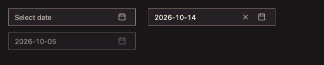 DatePicker 深色主题渲染快照