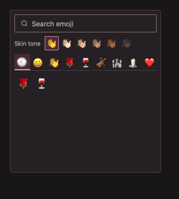 EmojiPicker 深色主题渲染快照