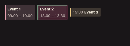 EventChip 深色主题渲染快照