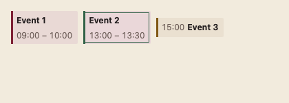 EventChip 浅色主题渲染快照