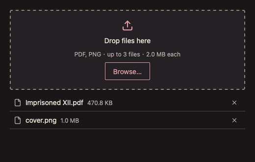 FileDropZone 深色主题渲染快照