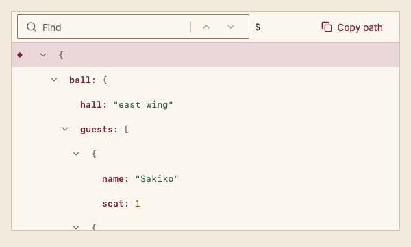 JsonViewer 浅色主题渲染快照