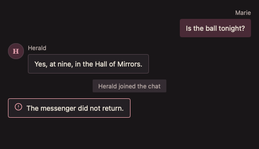 MessageBubble 深色主题渲染快照