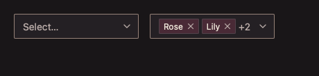 MultiSelect 深色主题渲染快照