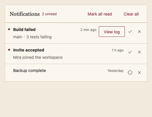 NotificationCenter 浅色主题渲染快照