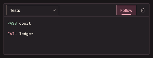 OutputPanel 深色主题渲染快照