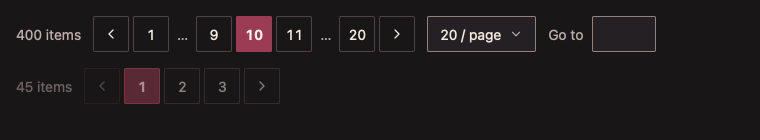 Pagination 深色主题渲染快照
