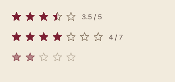 Rating 浅色主题渲染快照