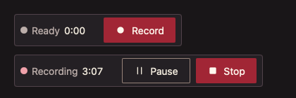 ScreenRecorderControls 深色主题渲染快照