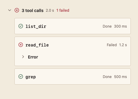 ToolCallGroup 浅色主题渲染快照
