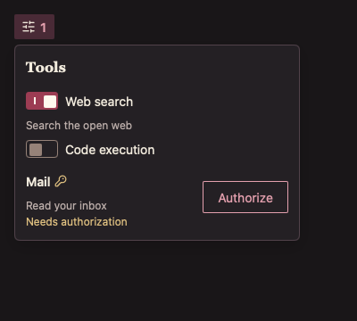 ToolToggleMenu 深色主题渲染快照