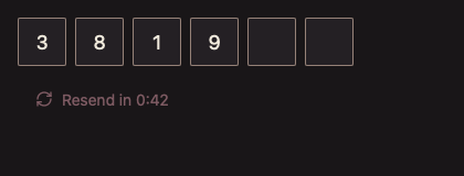 TwoFactorInput 深色主题渲染快照