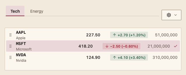 Watchlist 浅色主题渲染快照